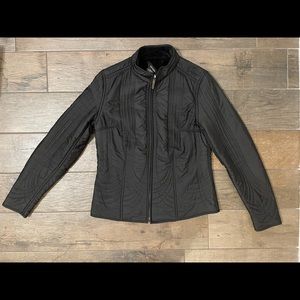 Eivissa Fleece-Lined Black Zippered Jacket